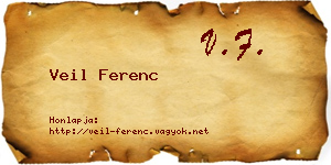 Veil Ferenc névjegykártya